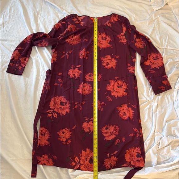 Joe Fresh Floral Long Sleeve Dress with attached belt. Size L. - Picture 13 of 14